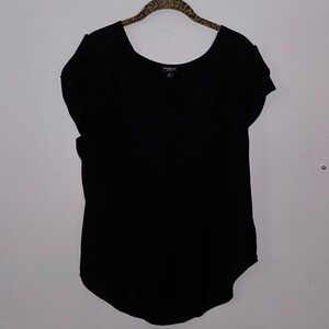 Torrid Black V-Neck Blouse